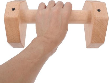 Push-Up Bars Wooden Pushup Handles Strength Training Pushup Stands 25Cm Beech Wood Pair for Indoor Outdoor Workout Fitness Equipment