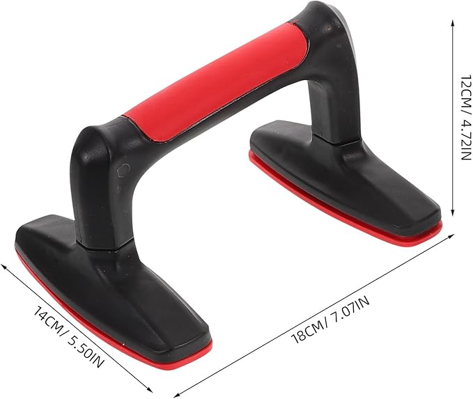 2pcs Red Plastic Push-up Handles Parallette Bars Non-slip Push-up Stands for Home Workout Calisthenics Fitness Chest Muscle Training Equipment