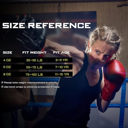 Boxing Gloves for Kids Punching Bag Sparring, Training Gloves for Boys Girls Kickboxing MMA