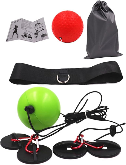 Boxing Reflex Ball - Boxing Head Ball for Punch Speed | No Drill Reflex Balls with Headband, Improve Hand-Eye Coordination, Punching Speed, Fight Reaction