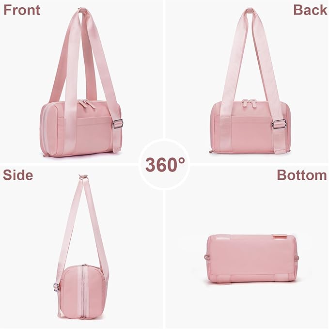 Mini Gym Bag Small Duffle Bags Tote for Women Pink Workout Bag Lightweight for Weekender Travel Sports Yoga Fitness