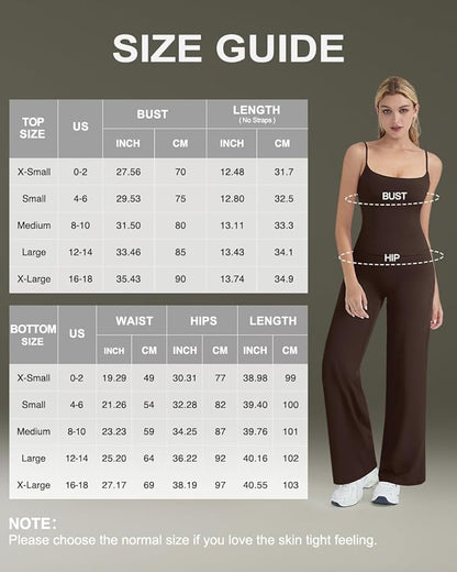 OMKAGI Workout Sets for Women Padded Tank Tops Matching Straight Leg Yoga Outfits