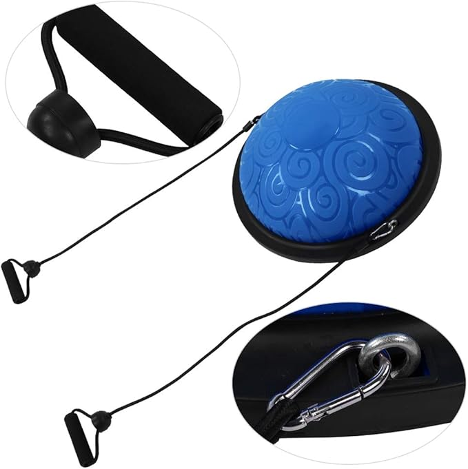 Half Ball Trainer Enhancing Balancing Stability for Yoga Fitness Exercise Purple 18.1x18.1x7.9in