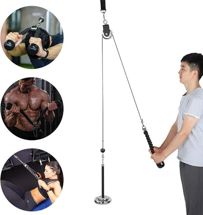 Lift Pulley System Strength Training Kit DIY Home Gym Equipment with Loading Pin for Full Body Workout Aluminum Alloy Iron Plastic Nylon