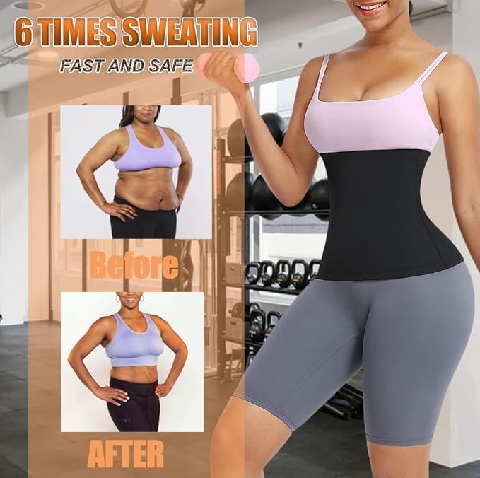 huiming Sauna Suit Waist Trimmer for Women Waist Trainer sweat band for stomach Belt Lower Belly Plus Size
