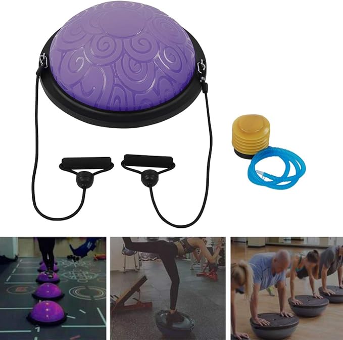 Balancing Half Ball Trainer with Antislip Base, for Yoga Pilates Fitness Exercise