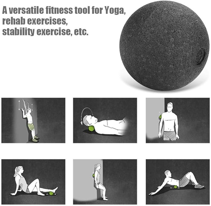 Massage Roller Ball, Quality EPP Yoga Foam Massage Roller and Ball Set Suited for Myofascial Release, Point Therapy and Deep Tissue Massage(#01)