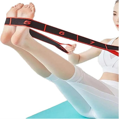 8-segment Digital Yoga Stretching Band High Elasticity Fitness Tension Band Double Layered Composite Webbing Dance Belt