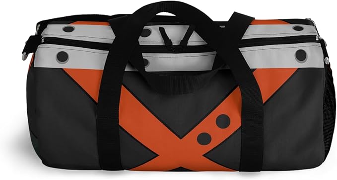 Anime Gym Bag for Women Men - Large Capacity Waterproof Workout Fitness Travel Sports Bags Fashion Street Camping ExpandaCLe Carry On Duffle Bag For Couple (Black Bakugo) PTY