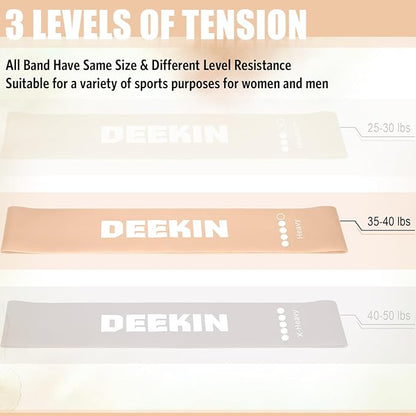 DEEKIN 30 Pcs Resistance Bands Bulk Resistance Loop Elastic Exercise Bands Exercise Equipment for Women Men Home Pilates, Fitness, Gym, Yoga