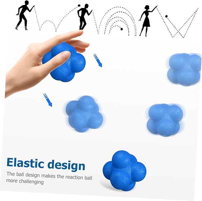 6pcs Hexagonal Reaction Training Balls for Agility and Reflex Improvement Fitness Equipment for Games and Teamwork Activities
