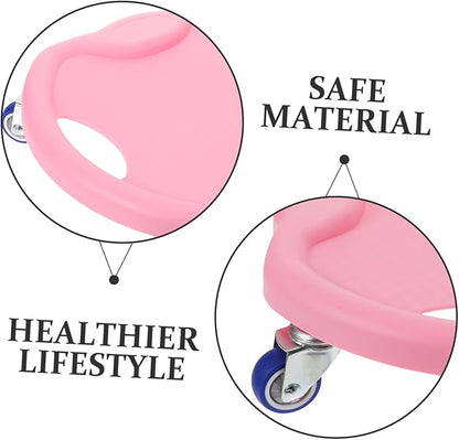 Happyyami Abdominal Sliding Disc with Roller Exercise Sliders for Home Workout Quiet Fitness Discs for Core Strength Compatible with Resistance Bands Easy to Clean and Use