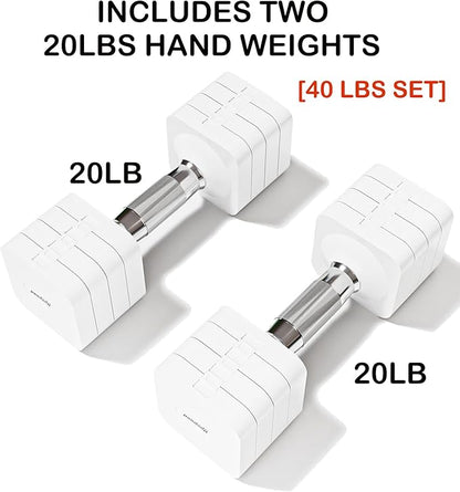 15LB 20LB 30LB 40LB 50LB Adjustable Dumbbell Set Free Weights Dumbbells Set for Women Men Hand Weights Sets Adjust Dumbbell Weight Sets for Home Gym Exercise Workout Strength Training Equipments