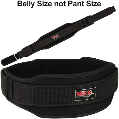 MRX Weight Lifting Belt with Double Back Support Gym Training 5" Wide Belts 11 Colors
