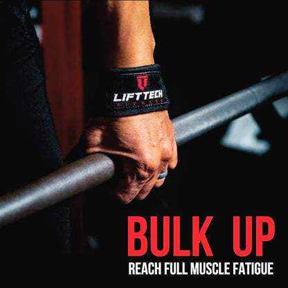Lift Tech Fitness Weight Lifting Straps for Men & Women - Cotton Gym Straps for Weightlifting, HIIT, Strength Training - Pull up & Deadlift Straps - One Size
