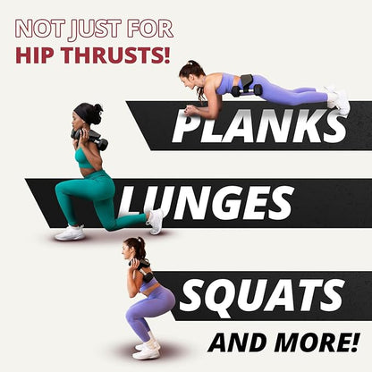 Bellabooty Premium Hip Thrust Belt - Adjustable Exercise Belt for Glutes & Squats, Hip Thrust Pad for Comfort, Versatile Gym Equipment for Home - Weightlifting Belt Support for Women