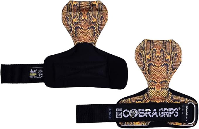 Cobra Grips PRO Weight Lifting Gloves Heavy Duty Straps Alternative with Power Lifting Hooks Padded Wrist Support for Deadlifts & Bodybuilding