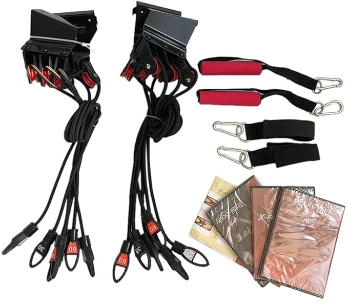 X-Factor Door Gym, Bodyweight Resistance Training Straps, Gym Equipment for Home with Fitness Guide, Fitness Door Trainer Tension Trainer for Exercise and Resistance Bands, Stronger Body