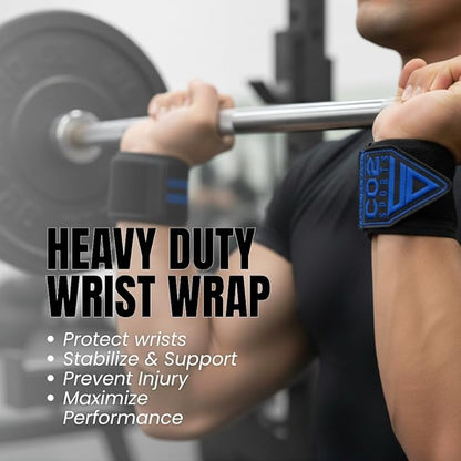 Wrist Straps for Weightlifting – 18” Heavy Duty Polyester Elastic Lifting Straps with Wrist Support, Gym Straps for Deadlifts, Pull Ups, Strength Training, Weight Lifting Accessories for Men & Women