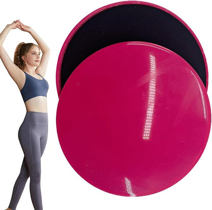 Gliding Discs For Abdominal Exercises - Core Sliders | Fitness Gliding Discs | Exercise Discs | Core Trainer | 2x Two-Sided Gym Sliding Plate Pads | Yoga Cushion For Carpet Or Hardwood Floors
