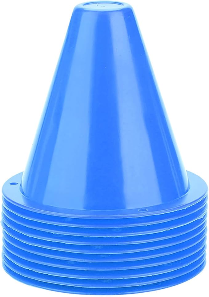 10-Pack Football Training Cones, Bracket Accessories, Obstacle Marking Set
