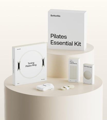 BetterMe Pilates Essential Kit - Pilates Ring, Long Resistance Bands, Pilates Loop Bands, Ball and More - Complete Home Pilates Kit for Women