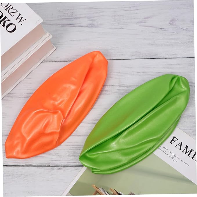 2pcs Anti-Burst Yoga Ball PVC Exercise Balancing Stability Trainer Thickened Mini Pilates Ball for Fitness Training and Gym Use (15-35cm Random Size, Orange+Green)