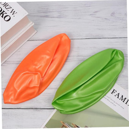 2pcs Anti-Burst Yoga Ball PVC Exercise Balancing Stability Trainer Thickened Mini Pilates Ball for Fitness Training and Gym Use (15-35cm Random Size, Orange+Green)