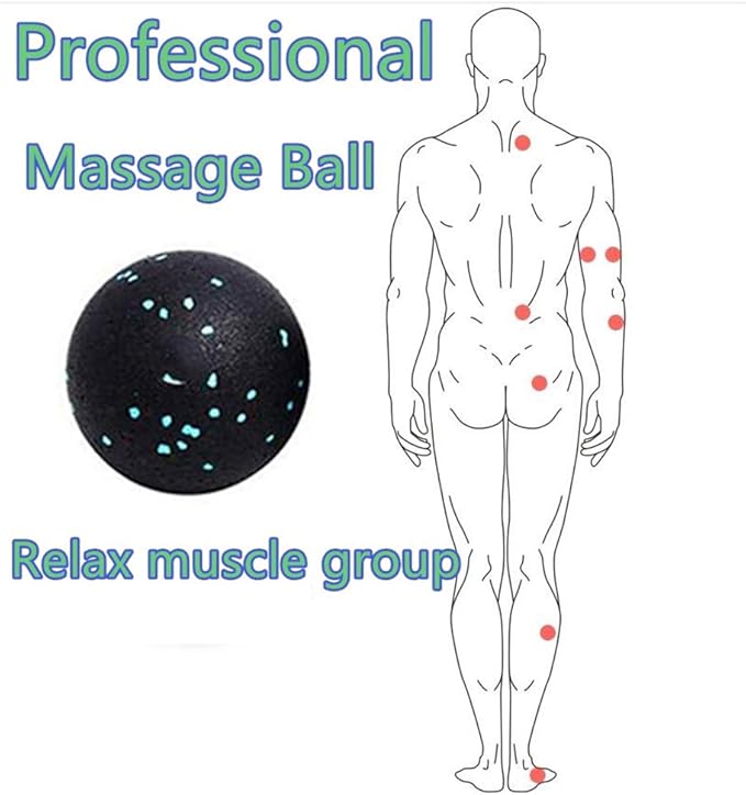 Peanut Massage Ball - After Exercise Fascia Ball Set Training Deep Tissue Massage Ball Kit Lacrosse Ball Muscle Roller for Acupressure Plantar Fasciitis Reflexology Massage