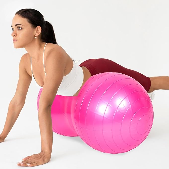 Toyvian Peanut Shape Exercise Ball for Pregnancy Fitness PVC Anti-Burst Stability Ball with Pump for Labor and Early Pregnancy Training