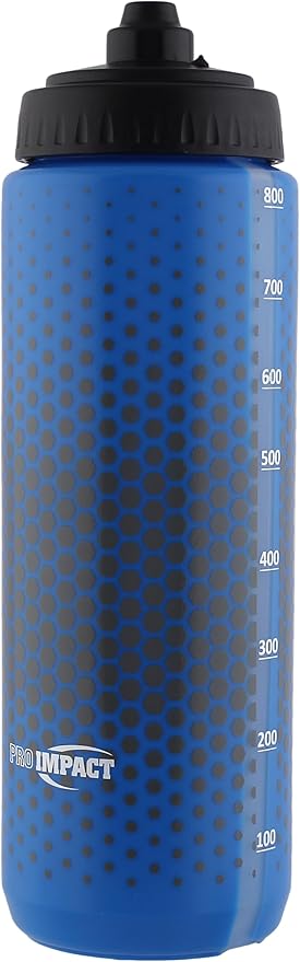 Pro Impact 28 Oz Squeeze Bottles Sports Water Bottle - Multipurpose Reusable Water Bottle for Training, Gym – Wide Mouth Squirt Bottles for Liquids – Soft Squeeze Gym Water Bottle for Fast Flow - Blue