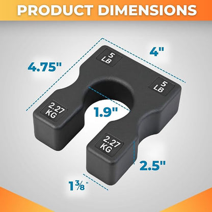 2.5 LB and 5 LB Weight Stack Add On – Weight Stack Adapter Plate for Home Gym & Exercise Machines, Add Resistance to Weight Stack, Incremental Weight Adjustments for Improved Strength Training Results
