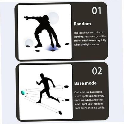 4Pcs/Set Reactions Training Lights, 4 Modes Speed Reactions Lights Training with USB Charging for Fitness, Basketball, FootballChristma