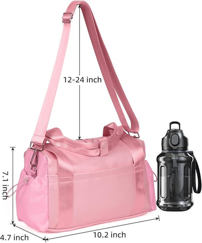ALUSBELL Women's Sport Gym Tote Bag Small Duffels Bag with Wet Compartment, Carry On Crossbody Bag For Sport Travel Workout