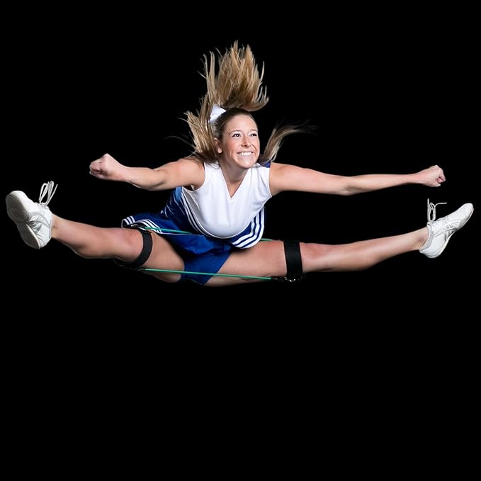 Cheer Kinetic Bands – Leg Resistance Bands for Cheerleaders | Improve Flexibility, Jumps, Stunts & Tumbling | 4-Level Resistance System with 12 Stunt Strap Colors + Digital Training Downloads