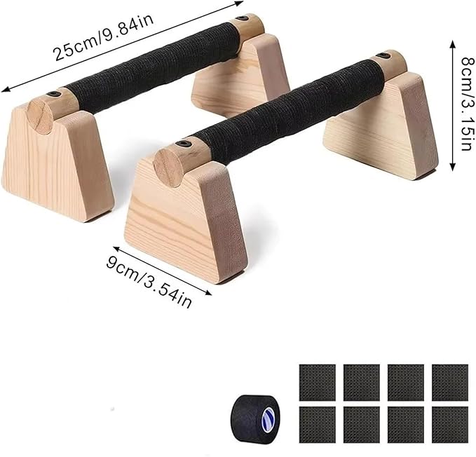 Calisthenics Bars Push Up Bar 1 Pair Wooden Solid Wood Bracket Durable Push-up Stand Non-slip Parallettes Bars Bodybuilding Fitness