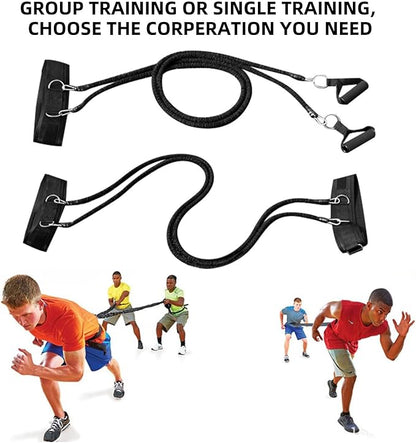 Resistance Speed Training Set, 8pcs Exercise Explosive Force Bounce Physical Equipment Double Rope Improve Agility Power Strength for Jumping Basketball Tennis Football Volleyball