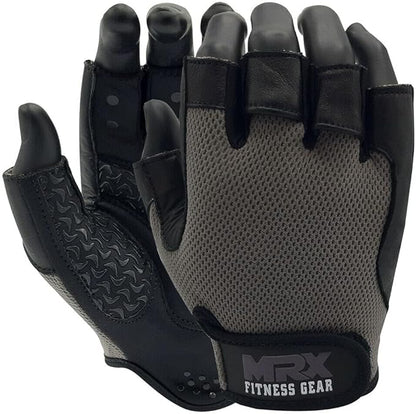 Weightlifting Gloves Leather Palm Grip Half Finger Body Building Gym Glove for Exercise Training Fitness Workout Men Women Lifts Made Spandex Materials, Including Genuine Amara Leather