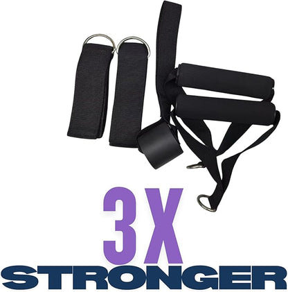 Resistance Bands Set with Handles – 11-Piece Exercise Bands Kit (Up to 150 lbs), Workout Bands with Door Anchor, Ankle Straps & Carry Bag for Home Gym, Strength Training & Physical Therapy
