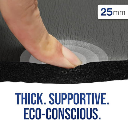 Impulse Yoga Knee Pads Cushion, Thick 1" (25mm) Workout Mat Provides Cushion for Kneeling & Elbows, Non-Slip & Portable Exercise Kneeling Pad for Yoga, Elbow, Wrist Pain, Planks, Pushups & Floor Exercises