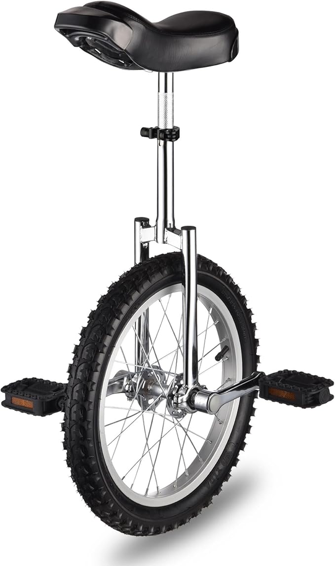 AW 16/18/20/24 Inch Wheel Outdoor Unicycle Adjustable Seat Exercise Bicycle Fit Adults Kids Outdoor Sports Fitness Exercise, for Choice