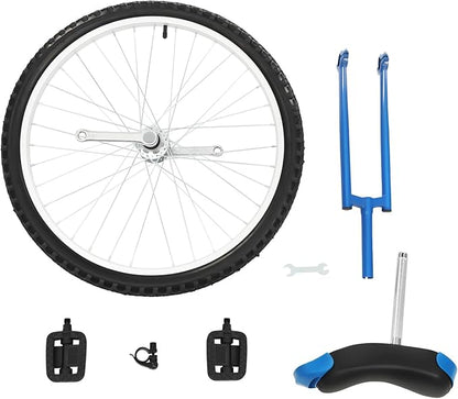 16/24 Inch Wheel Unicycle with Steel Rim, Unicycle Electric Wheel Skidproof Mountain Tire Cycling Sports Exercise with Adjustable Seat, Adults Kids Outdoor Sports Fitness Exercise Tool