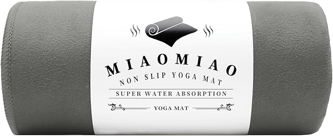 MIAOMIAO Non-Slip Hot Yoga Towel Set,Super Absorbent Microfiber in, 24.5" x 72" - Anti-Slip, Injury Free Design for Pilates, Yoga Mats, Exercise, and Fitness Gear