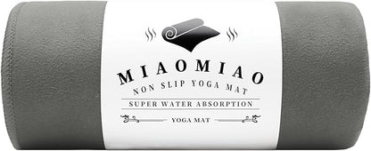 MIAOMIAO Non-Slip Hot Yoga Towel Set,Super Absorbent Microfiber in, 24.5" x 72" - Anti-Slip, Injury Free Design for Pilates, Yoga Mats, Exercise, and Fitness Gear