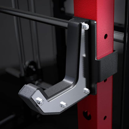 RitFit M2 Smith Machine with with Cable Crossover System, 3D Functional Trainer & Power Cage, 16 Adjustment Holes, 6 Storage Pegs for Full-Body Home Gym