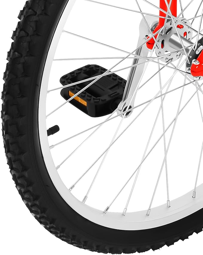 16/24 Inch Wheel Unicycle with Steel Rim, Unicycle Electric Wheel Skidproof Mountain Tire Cycling Sports Exercise with Adjustable Seat, Adults Kids Outdoor Sports Fitness Exercise Tool