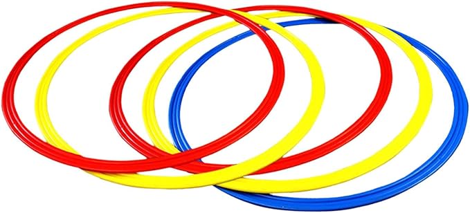 pistro Agility Training Rings Set of 12 Football Speed Ladder Cones Workout Equipment for Sports Training Home Gym Kids Exercise