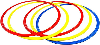 pistro Agility Training Rings Set of 12 Football Speed Ladder Cones Workout Equipment for Sports Training Home Gym Kids Exercise