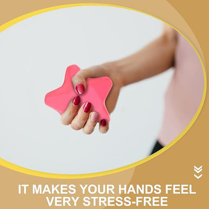 BESPORTBLE Finger Exercise Ball Hand Grip Strength Trainer, 4pcs Star Shaped Hand Grip Ball Finger Resistance Exercise Squeezer for Adults Hand Workout