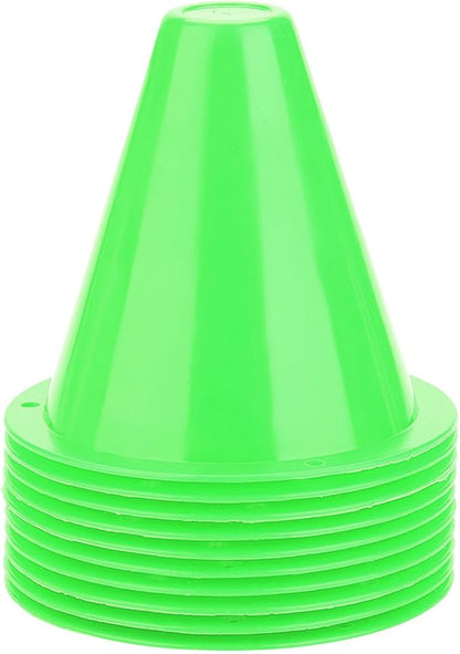 10-Pack Football Training Cones, Bracket Accessories, Obstacle Marking Set